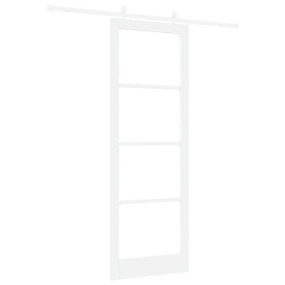 Schiebetür Weiß 83 x 232 cm Holz und Metall