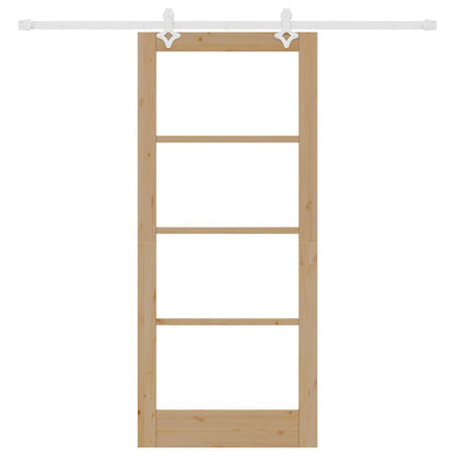 Schiebetür Braun 86 x 198,5 cm Holz und Metall