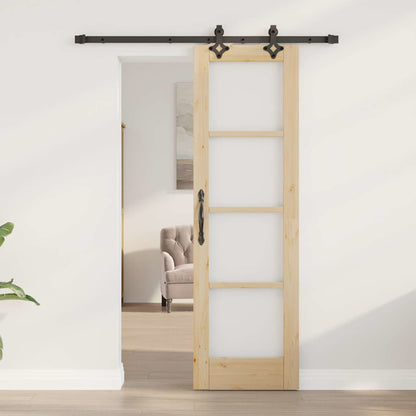 Schiebetür Sonstiges Braun 61 x 198,5 cm Holz und Metall