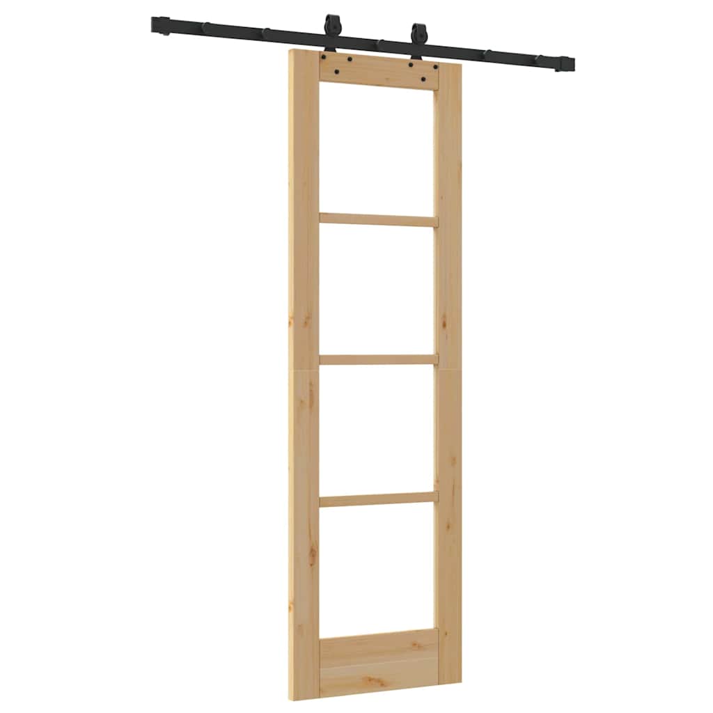Schiebetür Sonstiges Braun 61 x 198,5 cm Holz und Metall