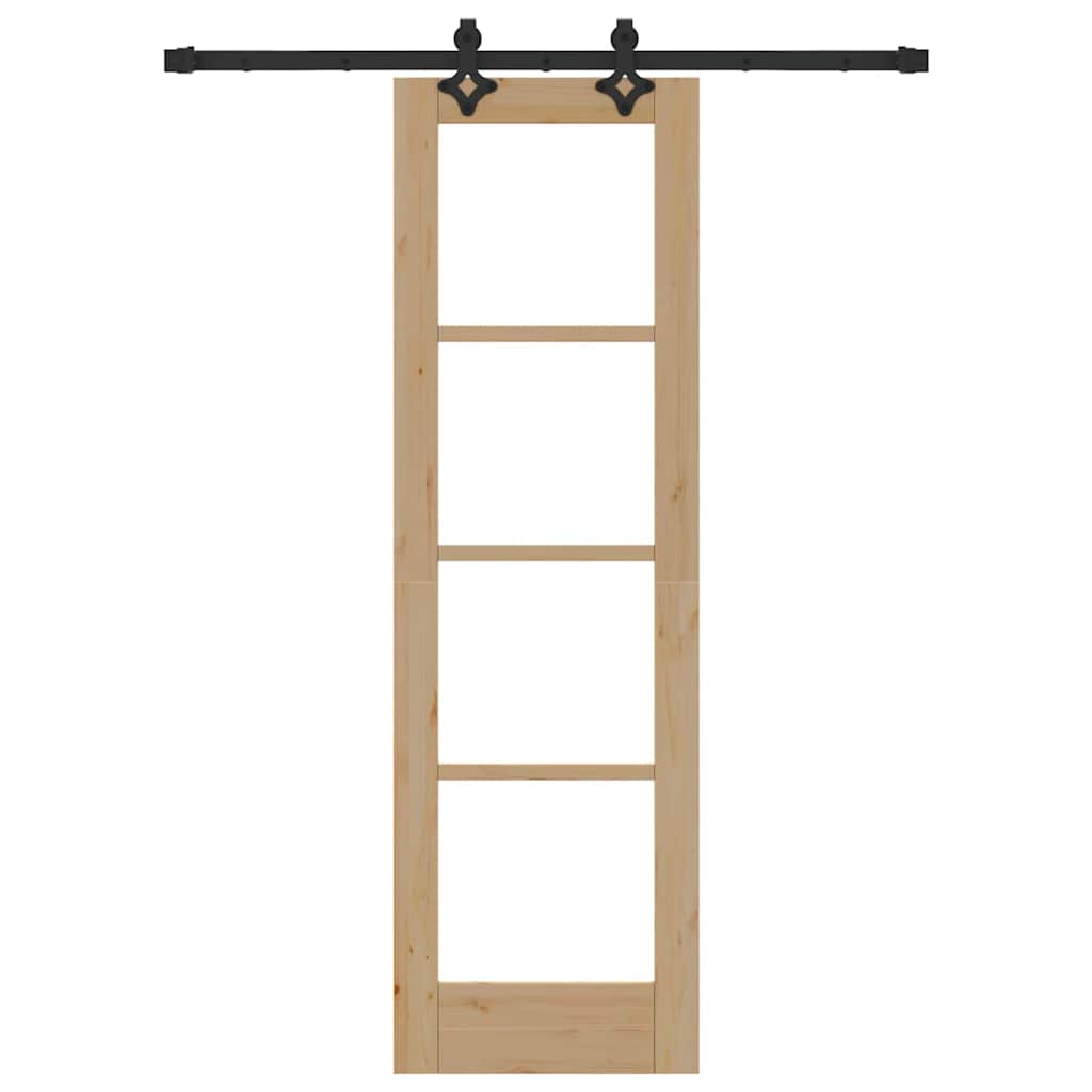 Schiebetür Sonstiges Braun 61 x 198,5 cm Holz und Metall