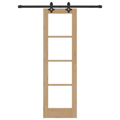 Schiebetür Sonstiges Braun 61 x 198,5 cm Holz und Metall