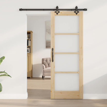 Schiebetür Sonstiges Braun 73,5 x 198,5 cm Holz und Metall