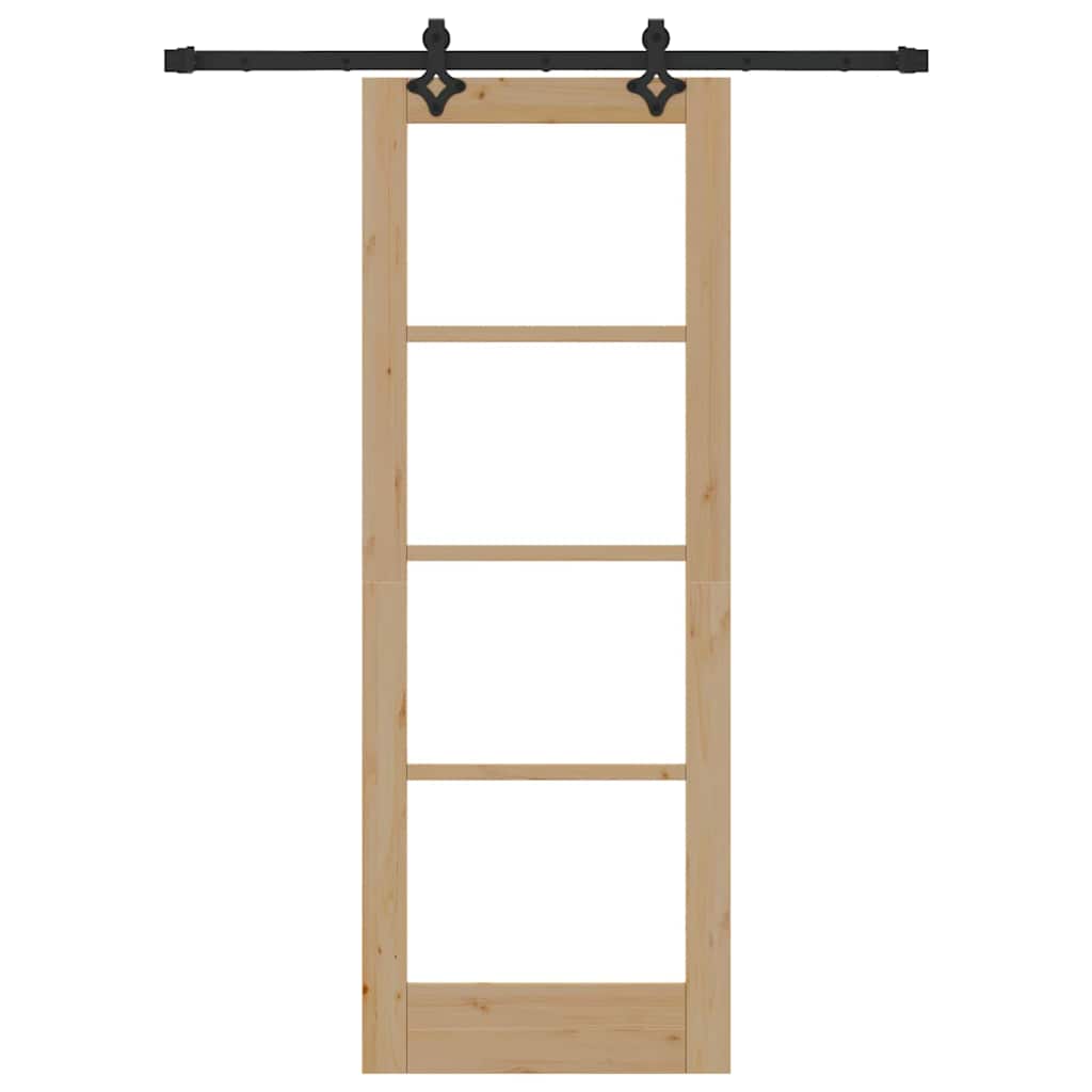 Schiebetür Sonstiges Braun 73,5 x 198,5 cm Holz und Metall