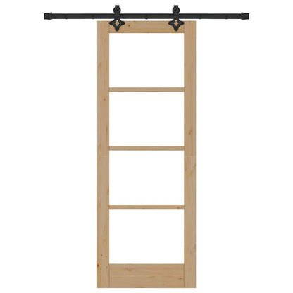 Schiebetür Sonstiges Braun 73,5 x 198,5 cm Holz und Metall