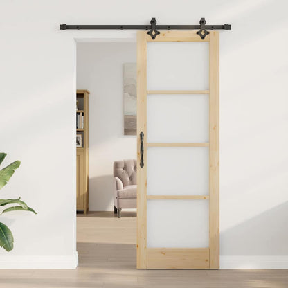 Schiebetür Sonstiges Braun 73,5 x 211 cm Holz und Metall