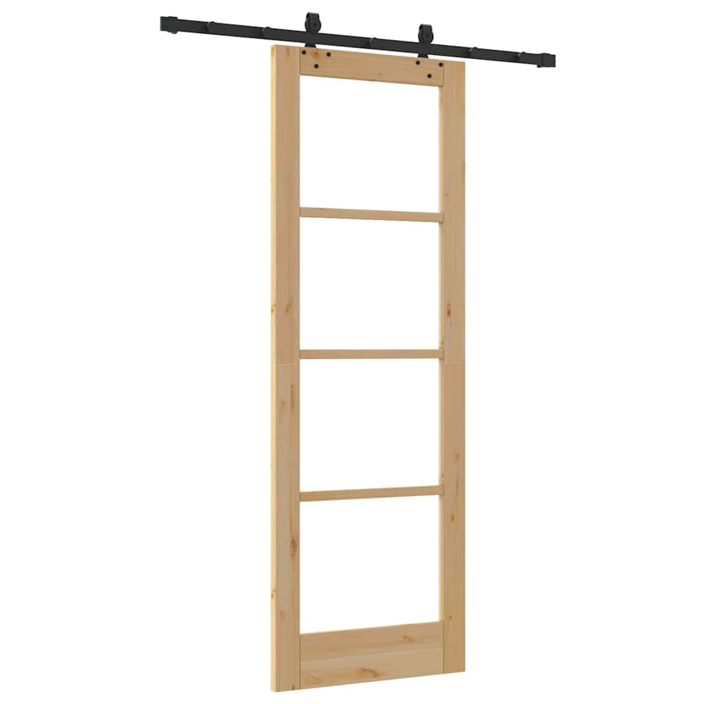 Schiebetür Sonstiges Braun 73,5 x 211 cm Holz und Metall