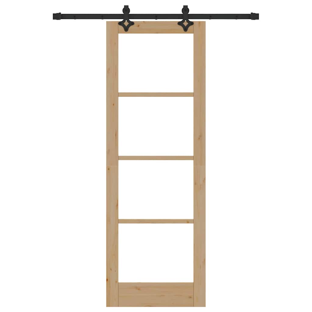 Schiebetür Sonstiges Braun 73,5 x 211 cm Holz und Metall