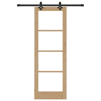 Schiebetür Sonstiges Braun 73,5 x 211 cm Holz und Metall