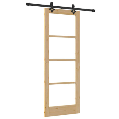 Schiebetür Sonstiges Braun 78 x 202 cm Holz und Metall