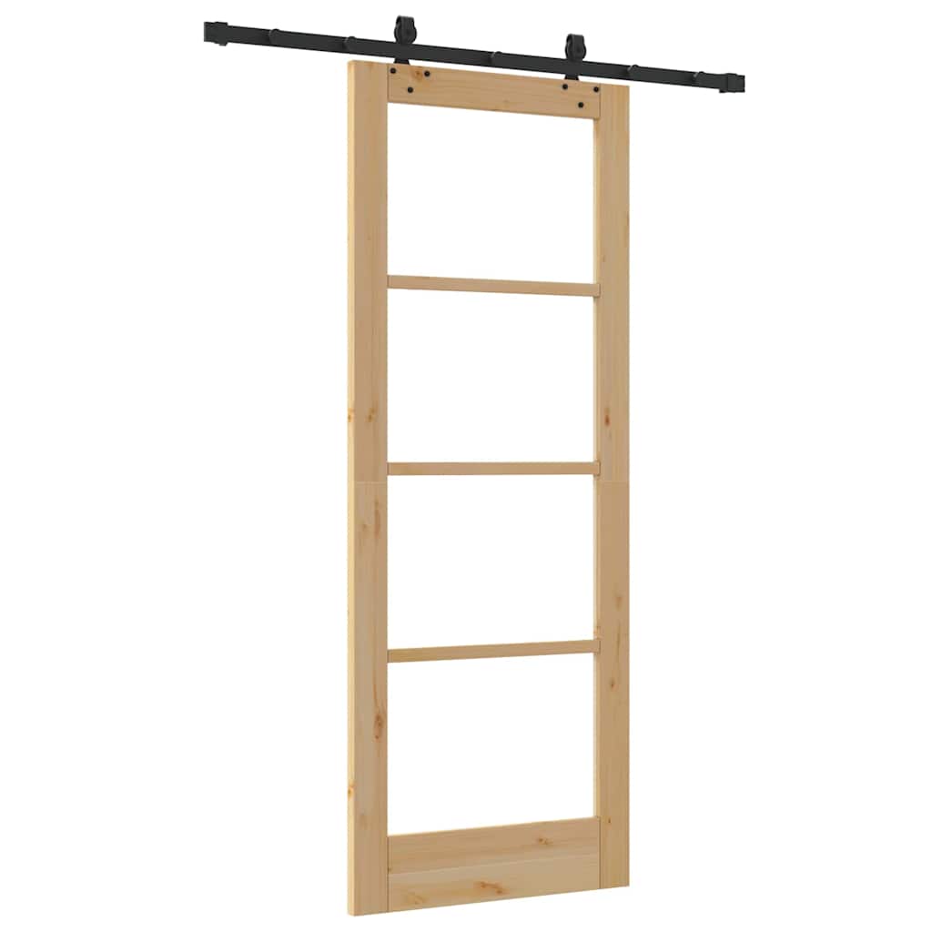 Schiebetür Sonstiges Braun 78 x 202 cm Holz und Metall