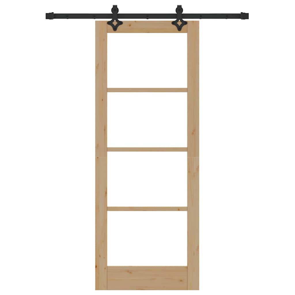 Schiebetür Sonstiges Braun 78 x 202 cm Holz und Metall