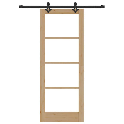 Schiebetür Sonstiges Braun 78 x 202 cm Holz und Metall