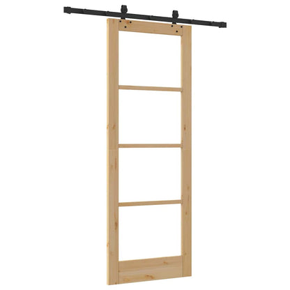 Schiebetür Sonstiges Braun 78 x 211 cm Holz und Metall