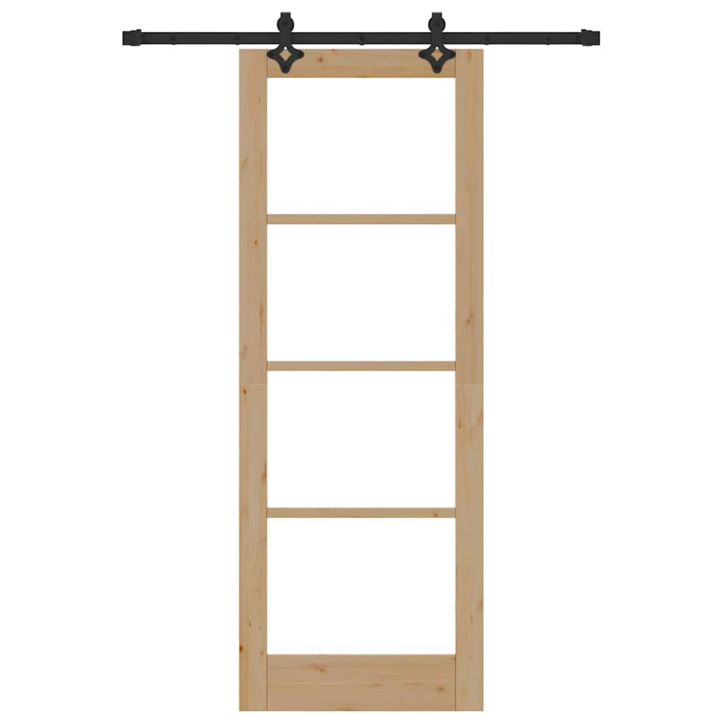 Schiebetür Sonstiges Braun 78 x 211 cm Holz und Metall