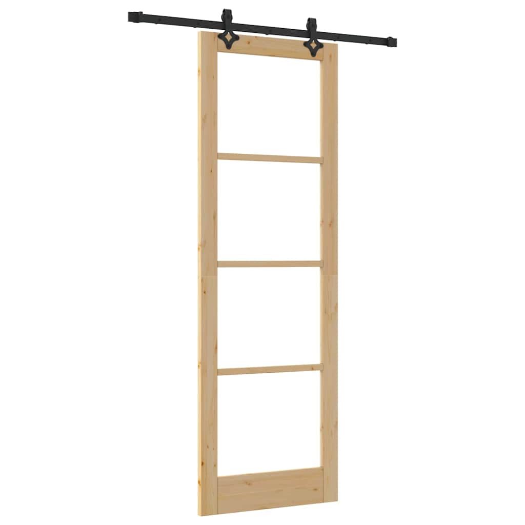 Schiebetür Sonstiges Braun 78 x 232 cm Holz und Metall