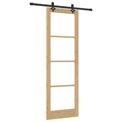 Schiebetür Sonstiges Braun 78 x 232 cm Holz und Metall