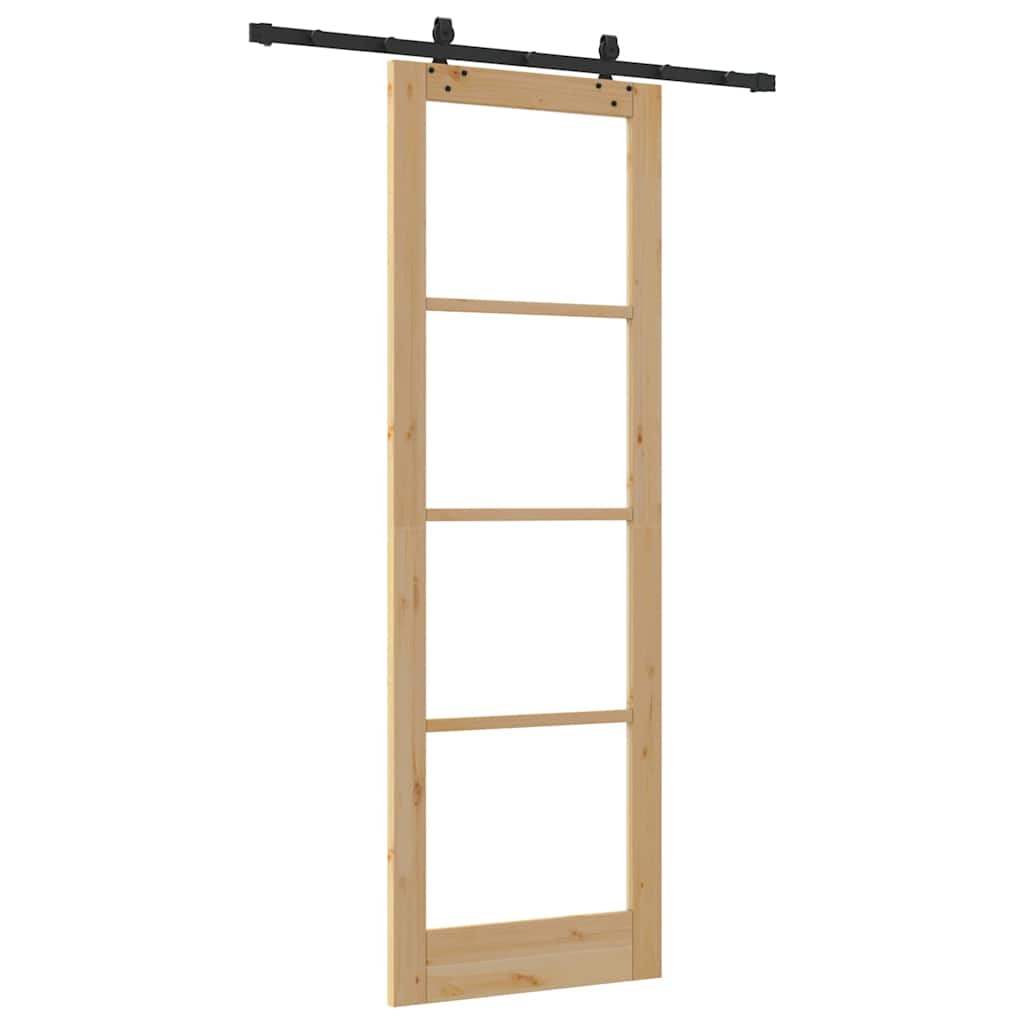 Schiebetür Sonstiges Braun 78 x 232 cm Holz und Metall