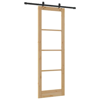 Schiebetür Sonstiges Braun 78 x 232 cm Holz und Metall