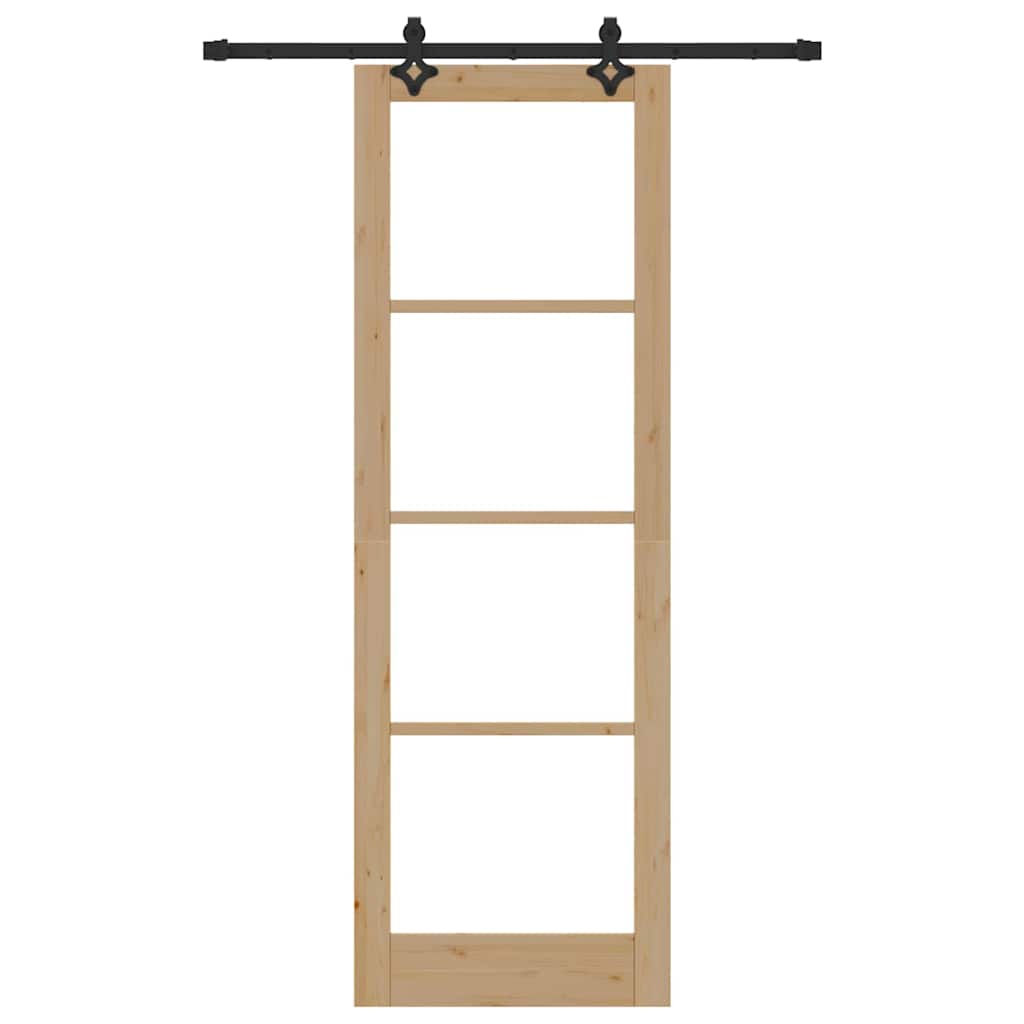 Schiebetür Sonstiges Braun 78 x 232 cm Holz und Metall