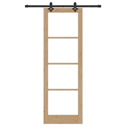 Schiebetür Sonstiges Braun 78 x 232 cm Holz und Metall