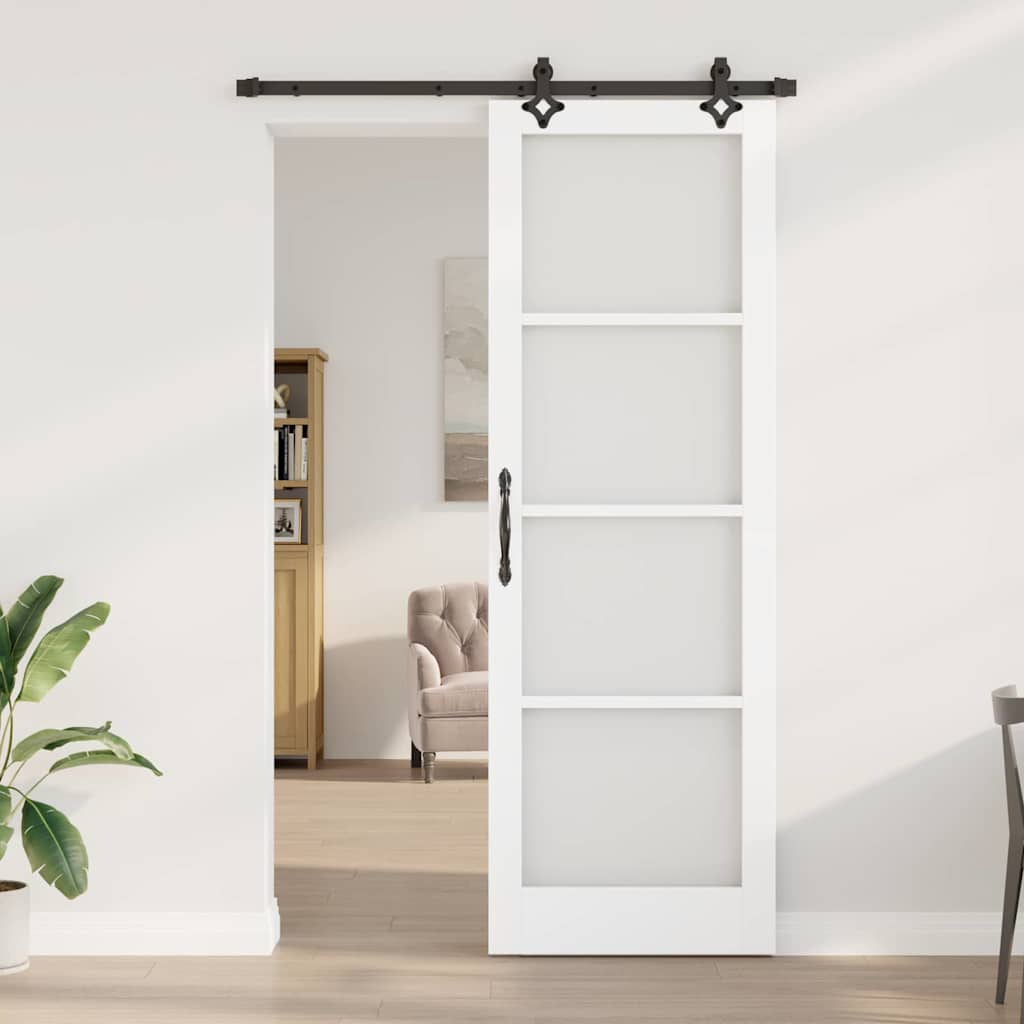 Schiebetür Sonstiges Weiß 78 x 232 cm Holz und Metall