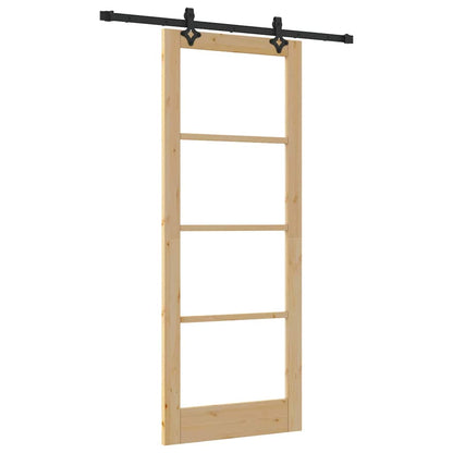 Schiebetür Sonstiges Braun 83 x 211 cm Holz und Metall