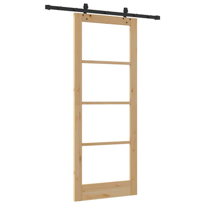 Schiebetür Sonstiges Braun 83 x 211 cm Holz und Metall