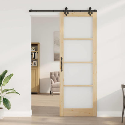 Schiebetür Sonstiges Braun 83 x 232 cm Holz und Metall