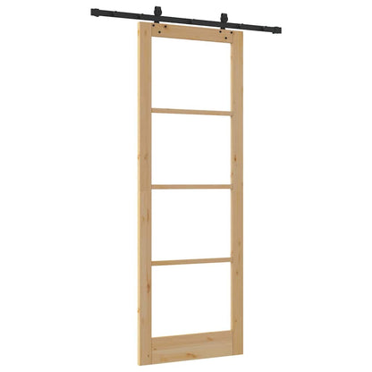 Schiebetür Sonstiges Braun 83 x 232 cm Holz und Metall