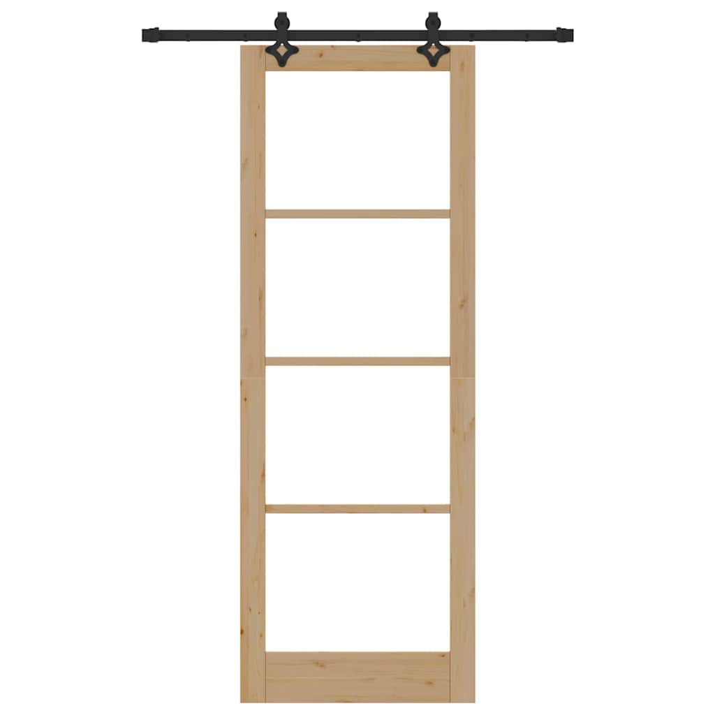 Schiebetür Sonstiges Braun 83 x 232 cm Holz und Metall