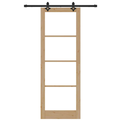 Schiebetür Sonstiges Braun 83 x 232 cm Holz und Metall