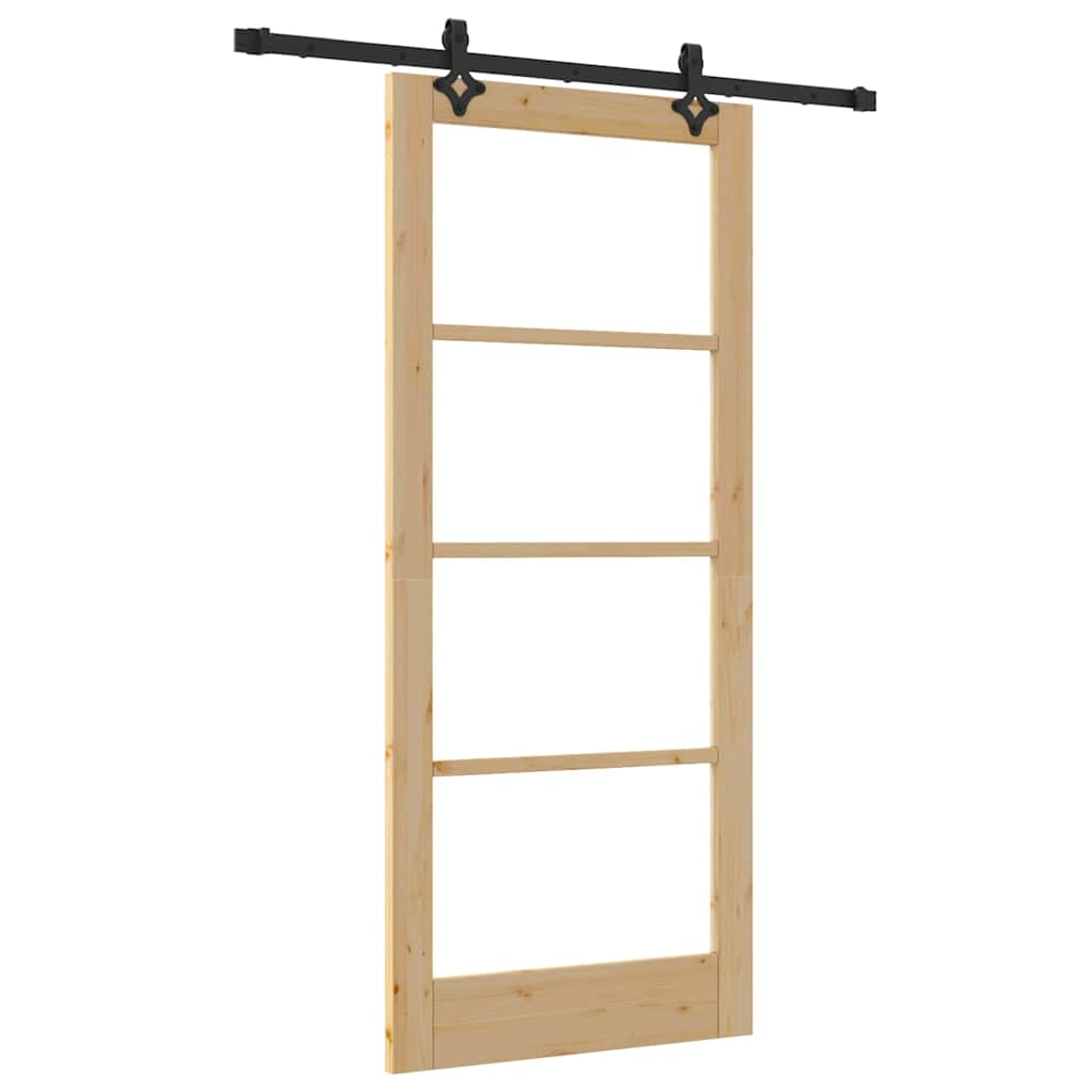 Schiebetür Sonstiges Braun 86 x 198,5 cm Holz und Metall
