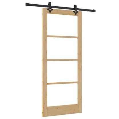 Schiebetür Sonstiges Braun 86 x 198,5 cm Holz und Metall