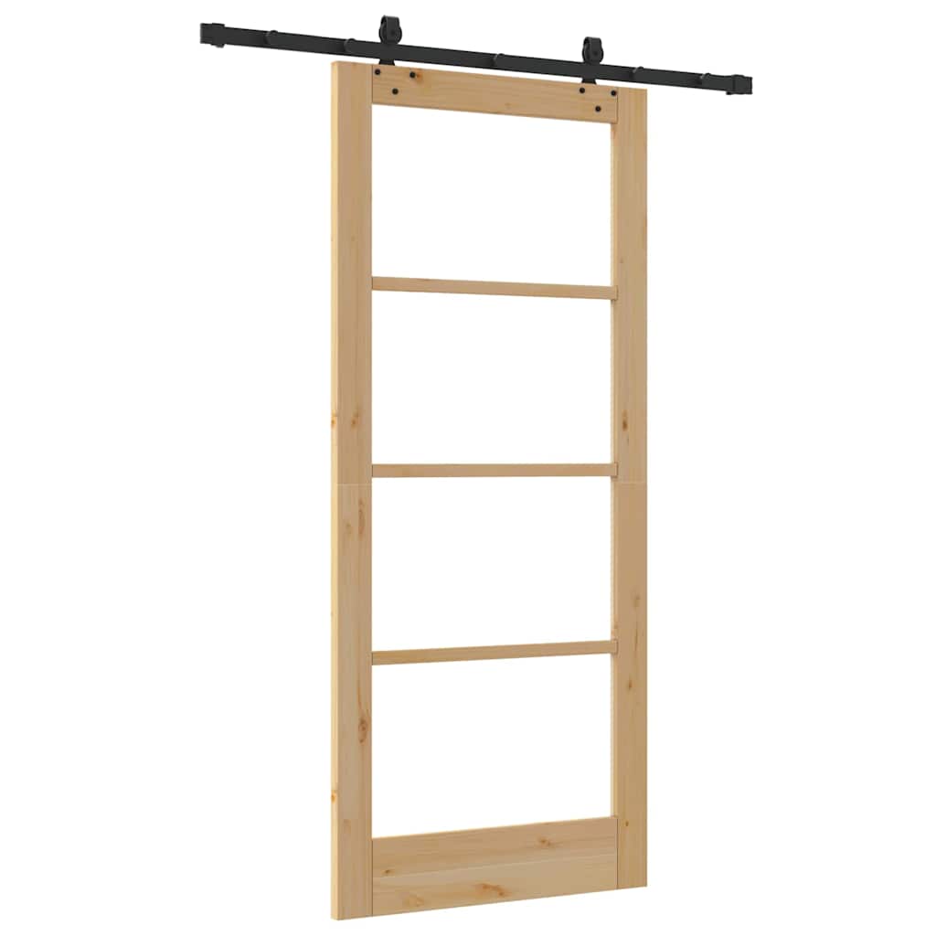 Schiebetür Sonstiges Braun 86 x 198,5 cm Holz und Metall