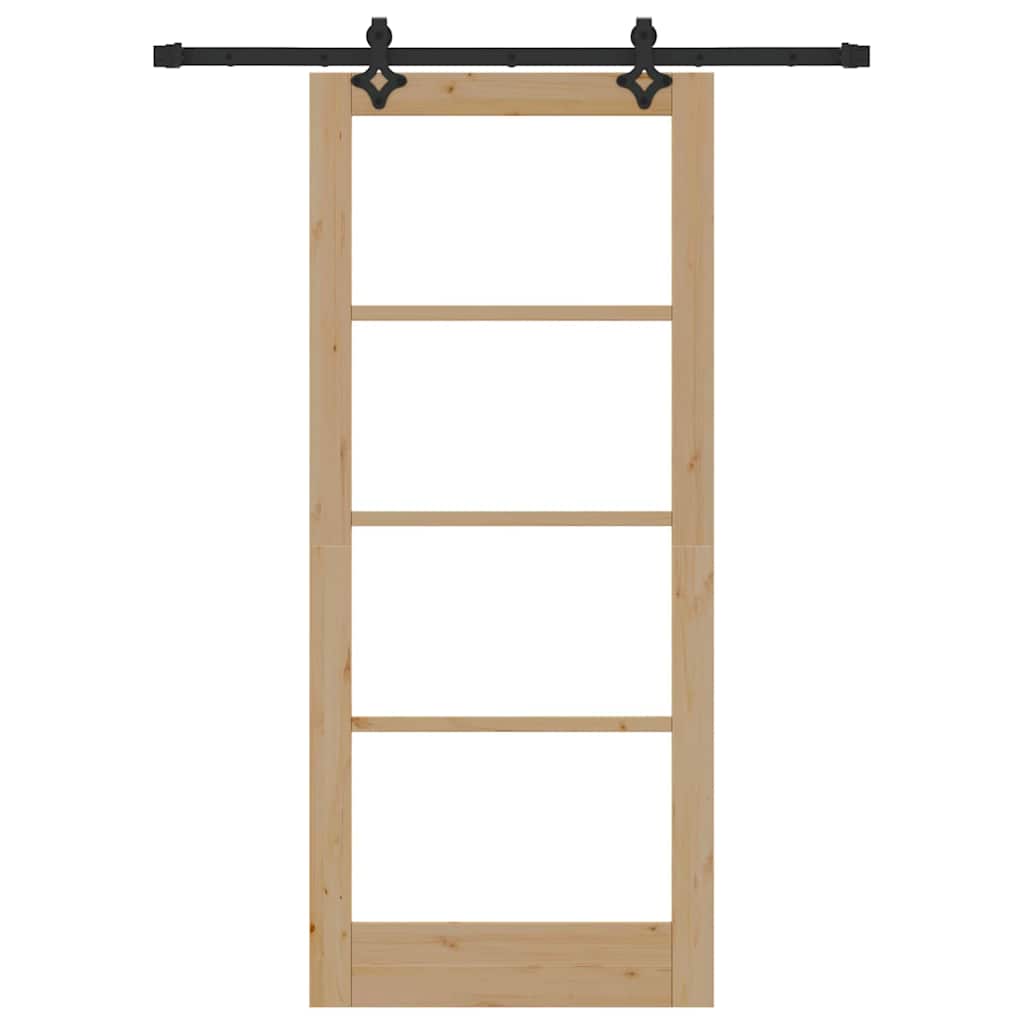 Schiebetür Sonstiges Braun 86 x 198,5 cm Holz und Metall