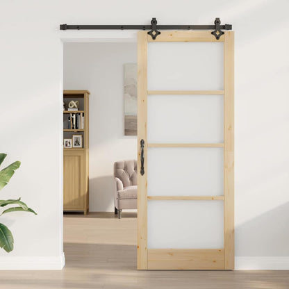 Schiebetür Sonstiges Braun 86 x 211 cm Holz und Metall