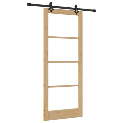 Schiebetür Sonstiges Braun 86 x 211 cm Holz und Metall