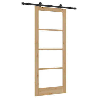 Schiebetür Sonstiges Braun 86 x 211 cm Holz und Metall