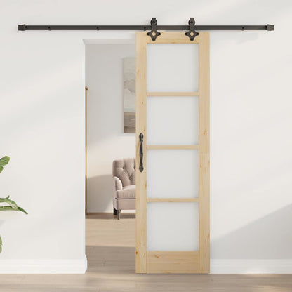 Schiebetür Sonstiges Braun 61 x 198,5 cm Holz und Metall