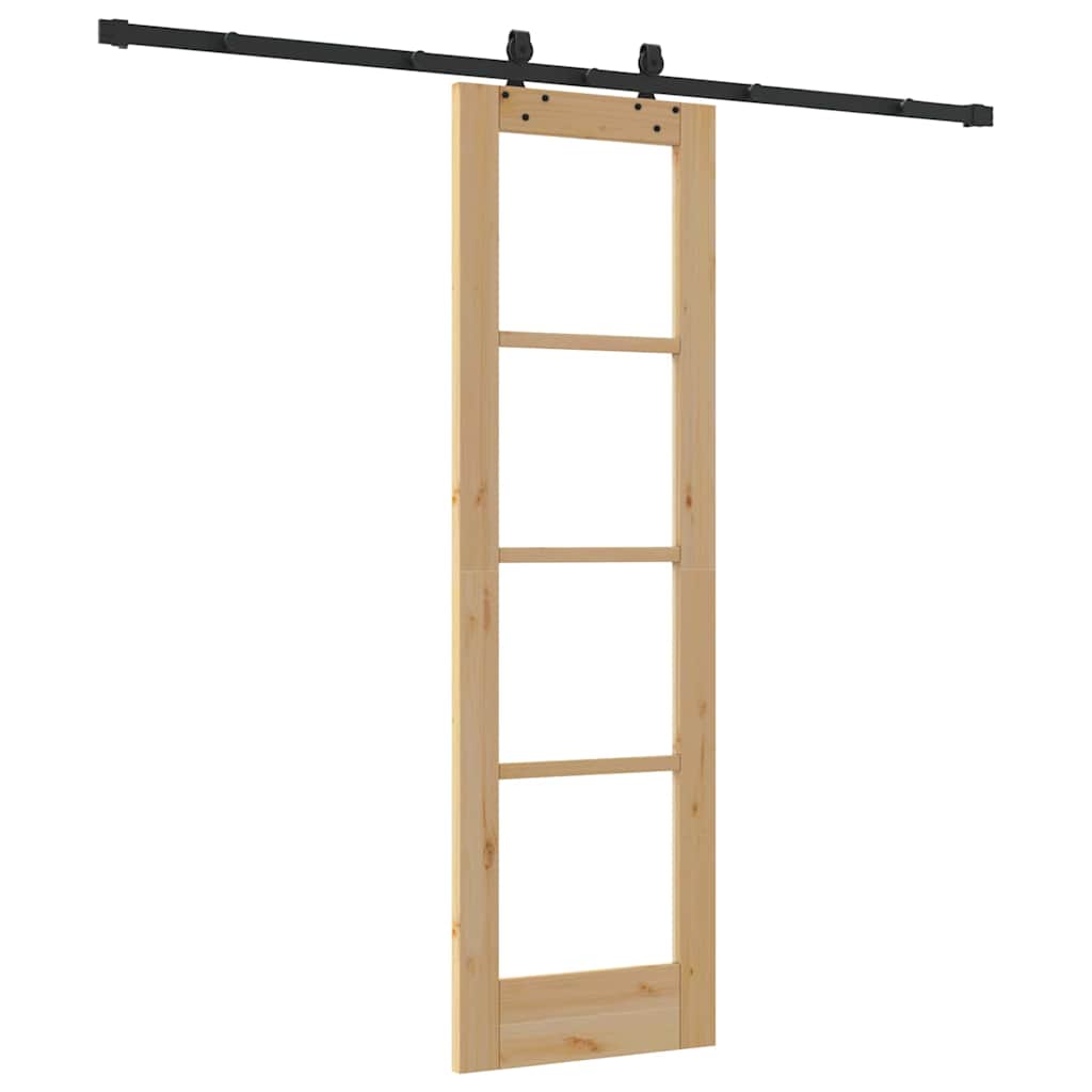 Schiebetür Sonstiges Braun 61 x 198,5 cm Holz und Metall