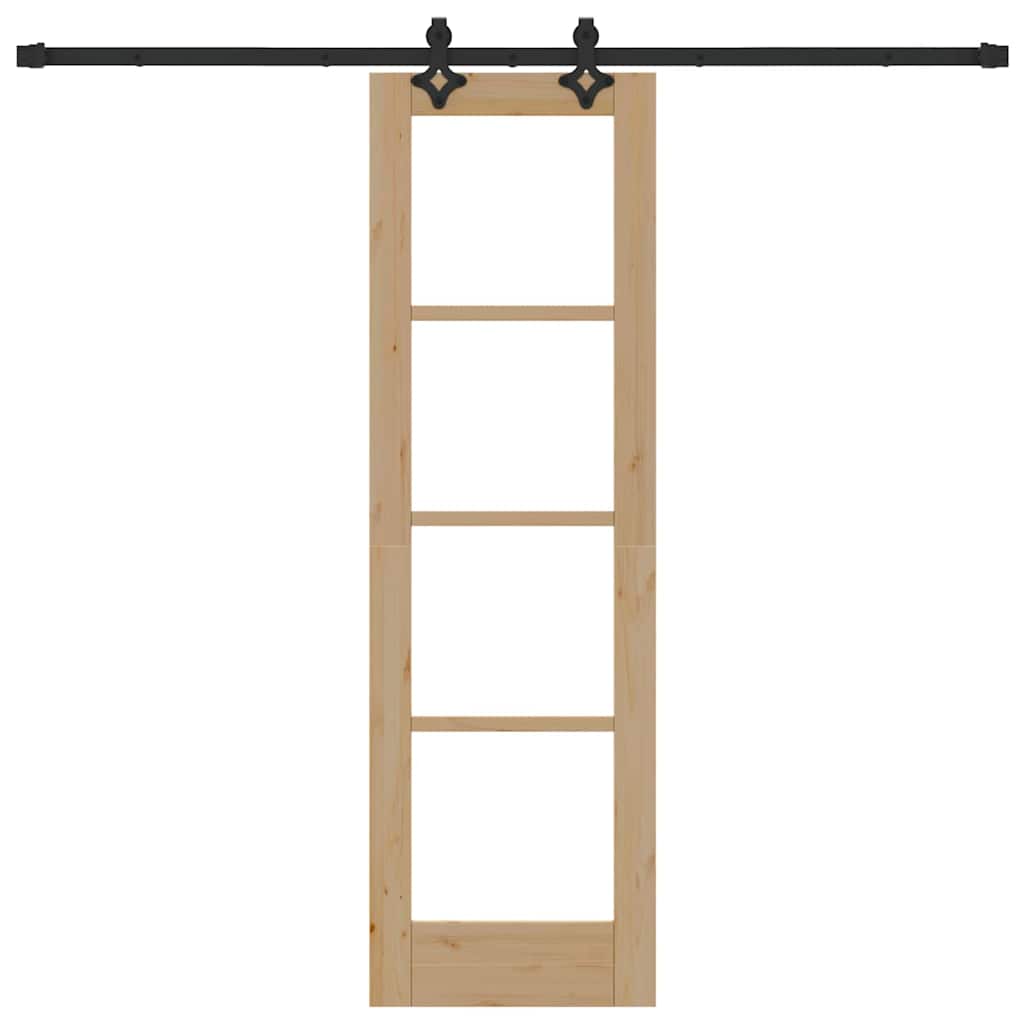 Schiebetür Sonstiges Braun 61 x 198,5 cm Holz und Metall