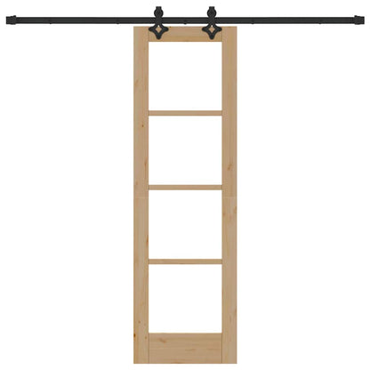 Schiebetür Sonstiges Braun 61 x 198,5 cm Holz und Metall