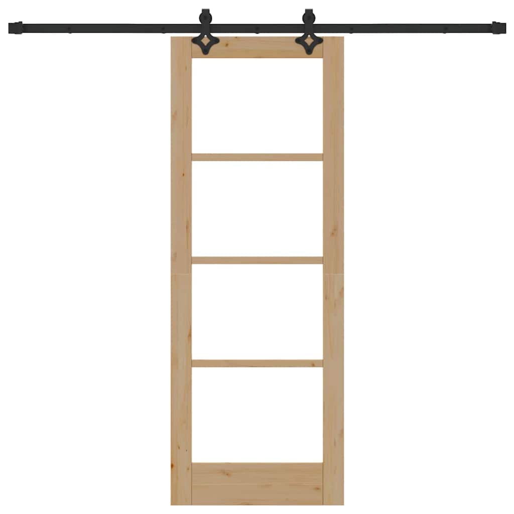 Schiebetür Sonstiges Braun 73,5 x 198,5 cm Holz und Metall