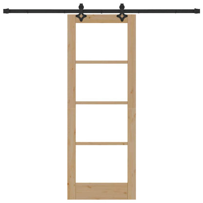 Schiebetür Sonstiges Braun 73,5 x 198,5 cm Holz und Metall