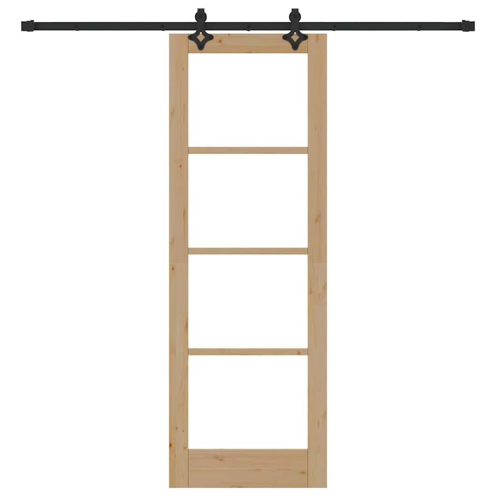 Schiebetür Sonstiges Braun 73,5 x 211 cm Holz und Metall