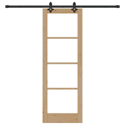 Schiebetür Sonstiges Braun 73,5 x 211 cm Holz und Metall