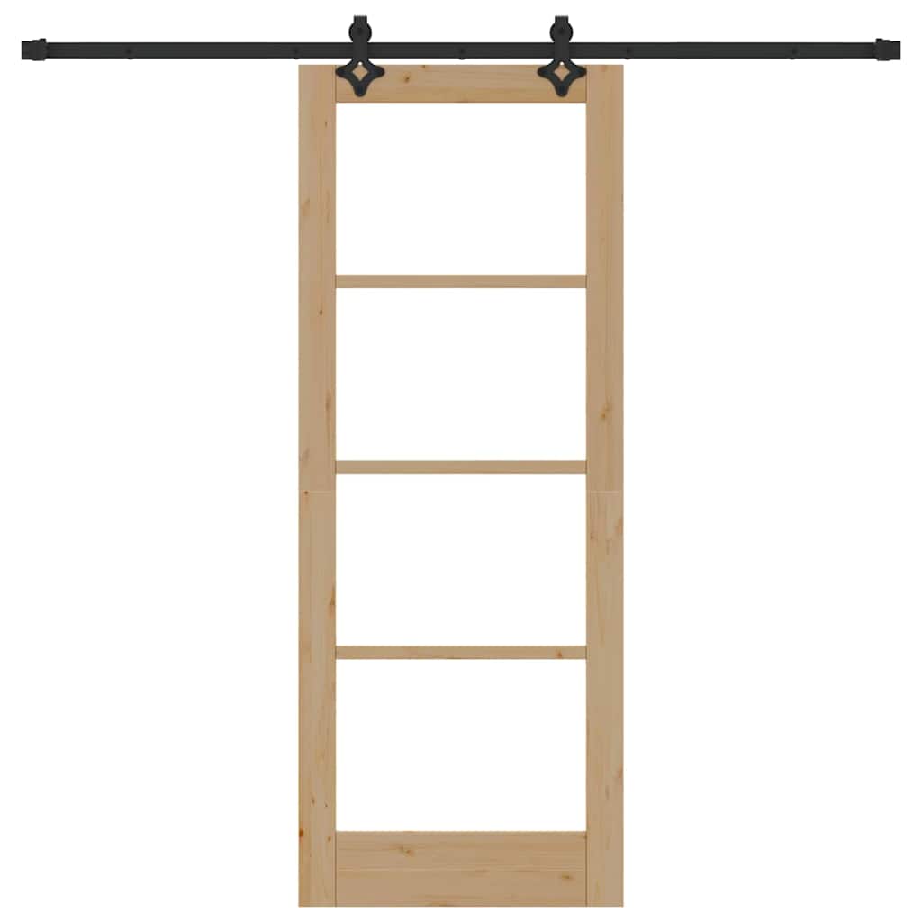 Schiebetür Sonstiges Braun 78 x 202 cm Holz und Metall