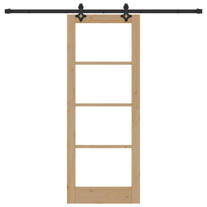 Schiebetür Sonstiges Braun 78 x 202 cm Holz und Metall