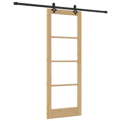 Schiebetür Sonstiges Braun 78 x 211 cm Holz und Metall